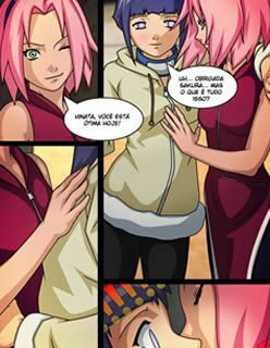 Sakura e Hinata numa foda lésbica